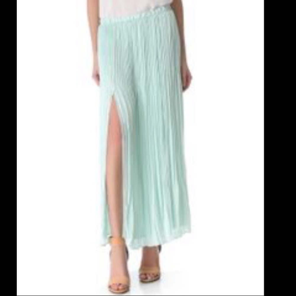 Club Monaco Adela pleated skirt, mint colour